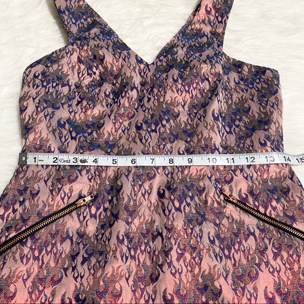 TOPSHOP Fire Flame Print Dress - Picture 6 of 11